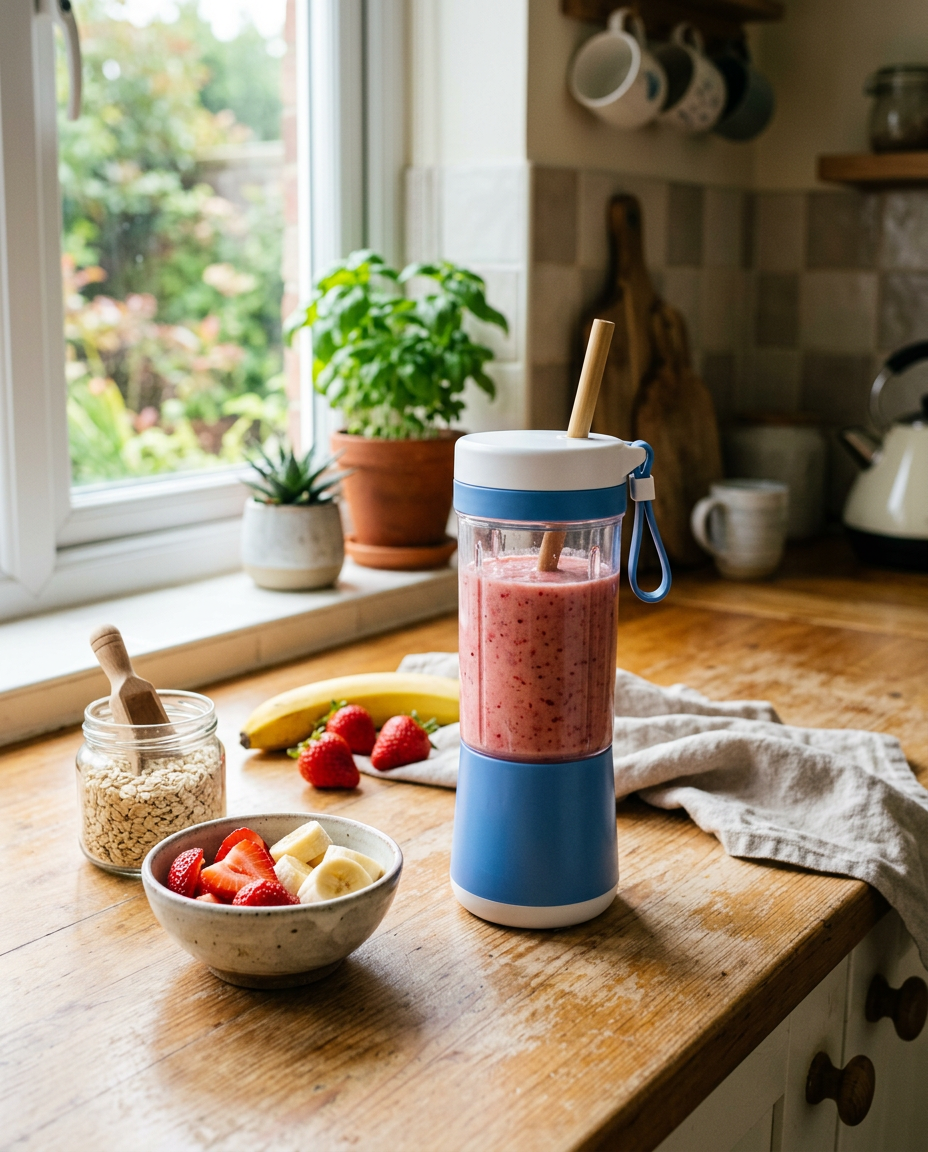 Prenosivi mini blender uz sveže voće i ovsene pahuljice